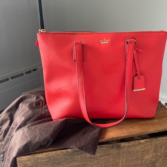 Kate Spade red tote - Picture 1 of 4